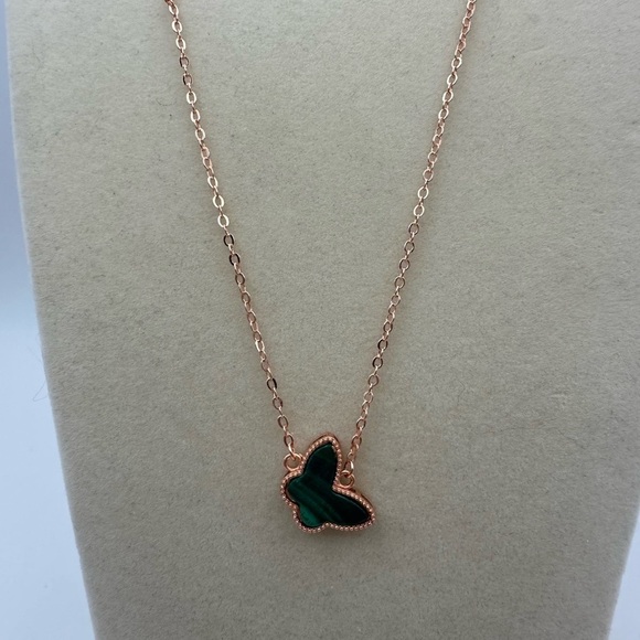 B.Rising Jewelry - Malachite Butterfly Pendant Necklace